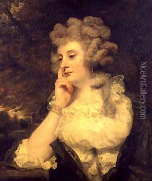 Mrs. Jane Braddyll Oil Painting - Sir Joshua Reynolds