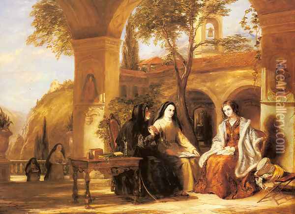 The World of the Cloister Oil Painting - William Collins
