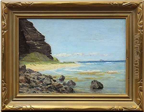 Milolii, Island Of Kauai, Hawaii, Island Of Kauai, Hawaii Oil Painting - Alfred Richard Gurrey Sr.