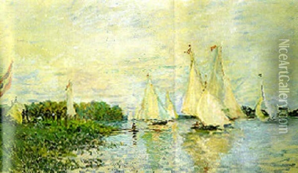 Regates A Argenteuil Oil Painting - Claude Monet