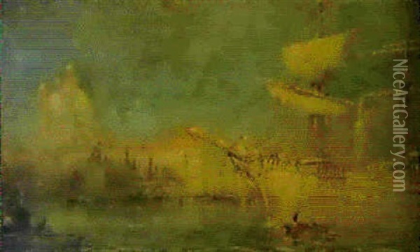 The Hardy Norseman At Venice Oil Painting - Albert Goodwin