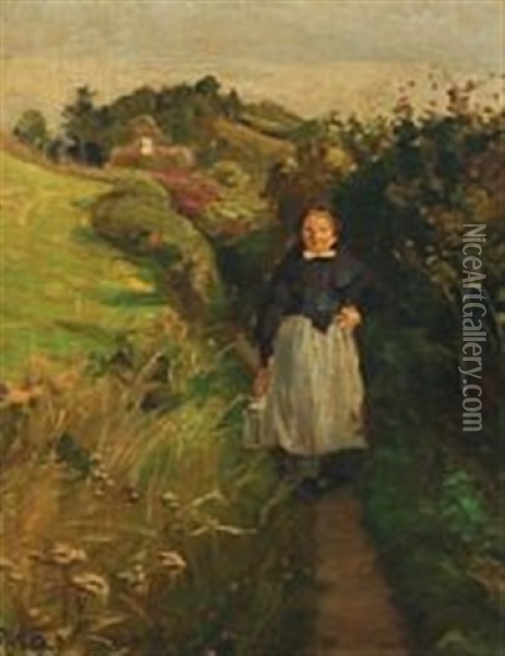 Gamle Ane, Jyderup Oil Painting - Hans Andersen Brendekilde