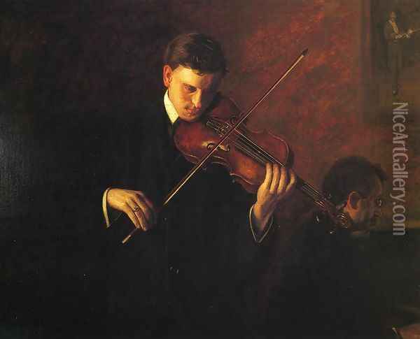 Music Oil Painting - Thomas Cowperthwait Eakins