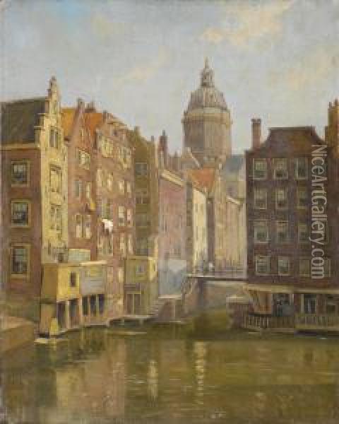 Amsterdam. Oil Painting - Bernard Antoine Van Beek