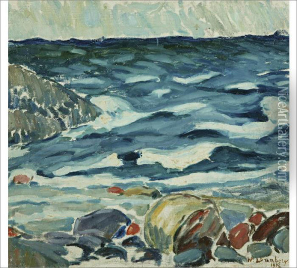 Cliffs Oil Painting - William Lonnberg