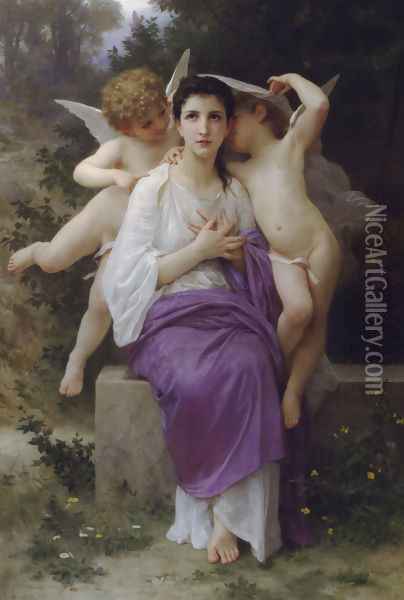 L'Eveil du Coeur (The Heart's Awakening) Oil Painting - William-Adolphe Bouguereau
