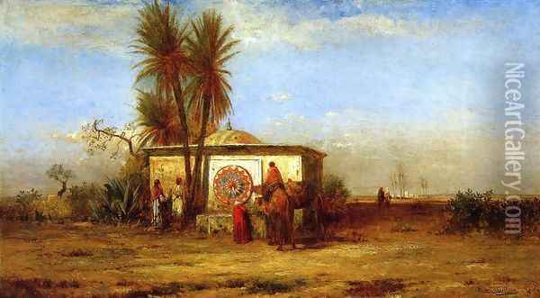 An Arab Fountain Oil Painting - Robert Swain Gifford