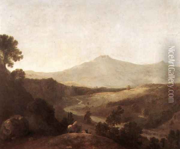 The Mawddach Valley and Cader Idris c. 1774 Oil Painting - Richard Wilson