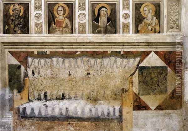 Painted architecture Oil Painting - Pietro Lorenzetti