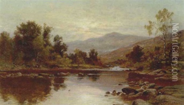 A River In Snowdonia Oil Painting - Alfred Augustus Glendening Sr.
