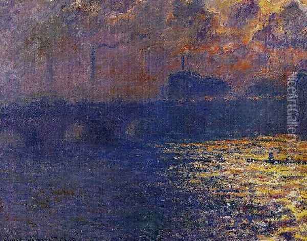 Waterloo Bridge Sunlight Effect2 Oil Painting - Claude Oscar Monet