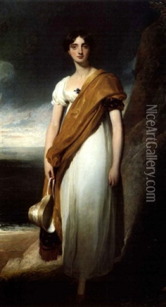 Portrait Of Lady Maria Oglander Oil Painting - Thomas Lawrence