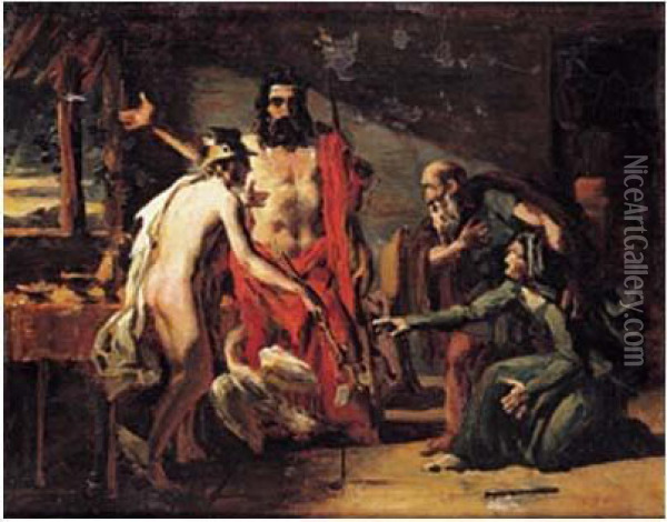 Philemon Et Baucis Oil Painting - Michel Marigny