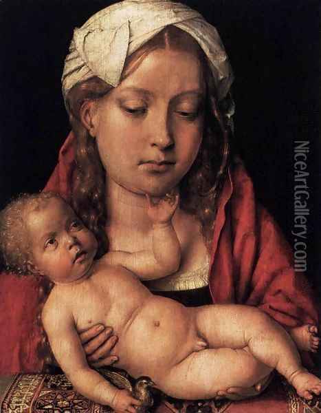 Virgin and Child Oil Painting - Michel Sittow