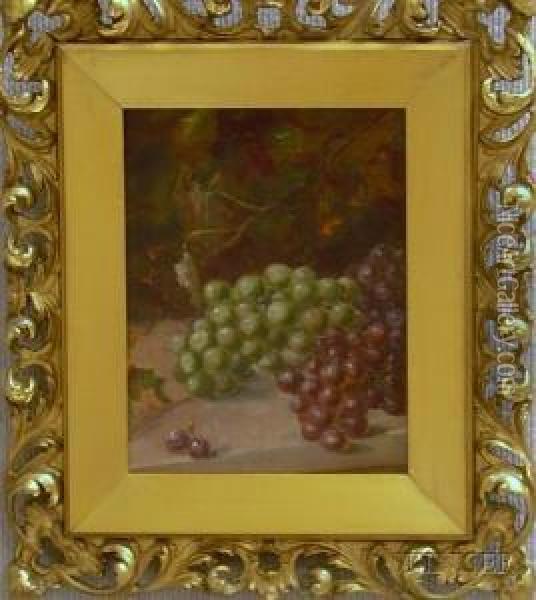 Still Life With Grapes Oil Painting - Edward Chalmers Leavitt