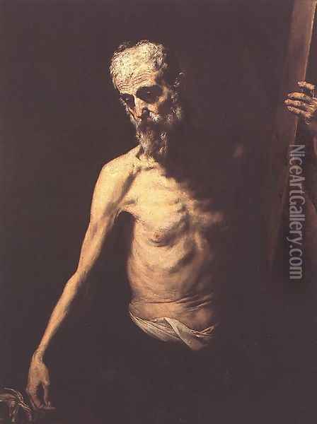St Andrew 1630-32 Oil Painting - Jusepe de Ribera