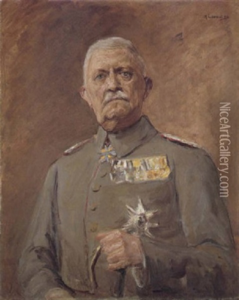 Bildnis Generalfeldmarschall Karl Wilhelm Paul Von Bulow Oil Painting - Max Liebermann