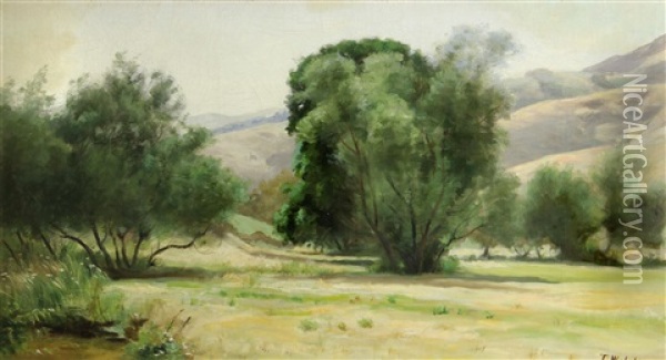 Arroyo Willows Oil Painting - Thaddeus Welch