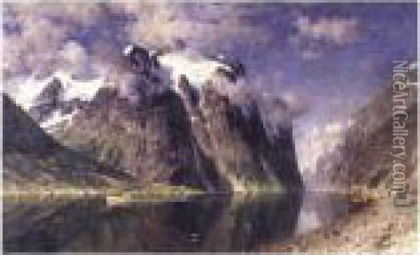 The Fjord Oil Painting - Adelsteen Normann