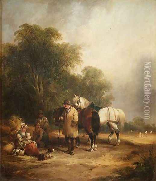 Harvest Time Oil Painting - William Joseph Shayer