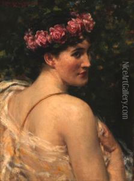 Spring Oil Painting - James Carroll Beckwith