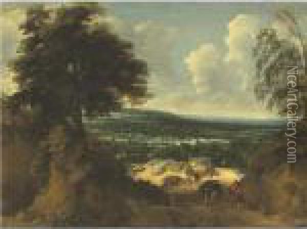Landscape In Flanders Oil Painting - Jaques D'Arthois
