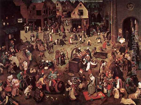The Fight between Carnival and Lent 1559 Oil Painting - Jan The Elder Brueghel