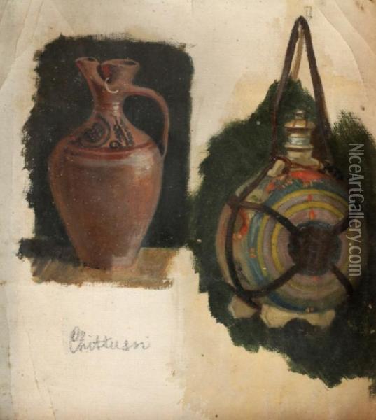 Pottery - Study Oil Painting - Antonin Chittussi