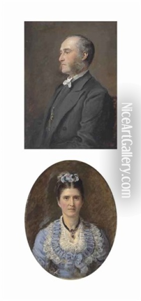 The Very Rev. Thomas William Jex-blake (+ Mrs Henrietta Jex-blake; 2 Works) Oil Painting - John Everett Millais