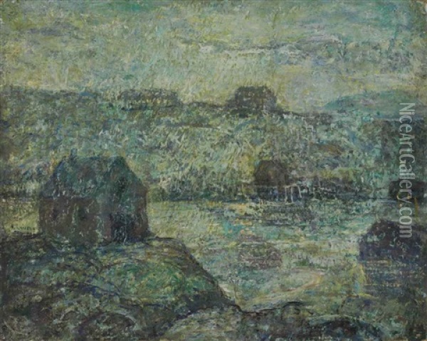 Peggy's Cove, Evening Oil Painting - Ernest Lawson