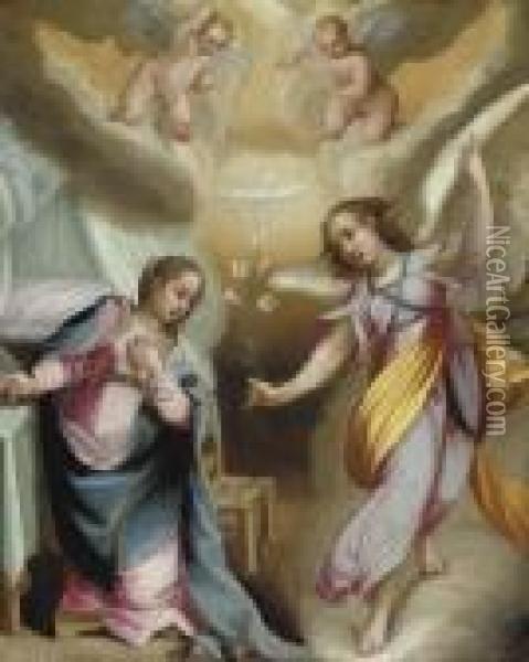 The Annunciation Oil Painting - Francesco Vanni