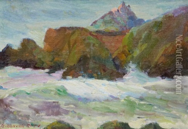 California Coast Oil Painting - Mary Deneale Morgan
