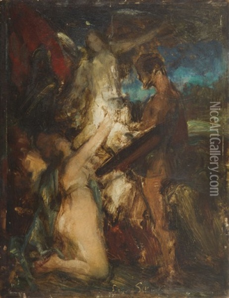 Scena Alegoryczna Oil Painting - Jan Styka