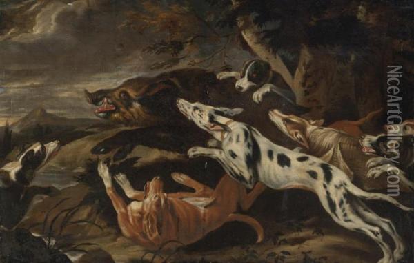 The Boar Hunt Oil Painting - Frans Snyders