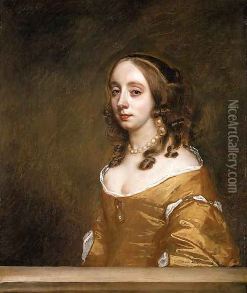 Portrait of a Lady of the Popham Family Oil Painting - Sir Peter Lely