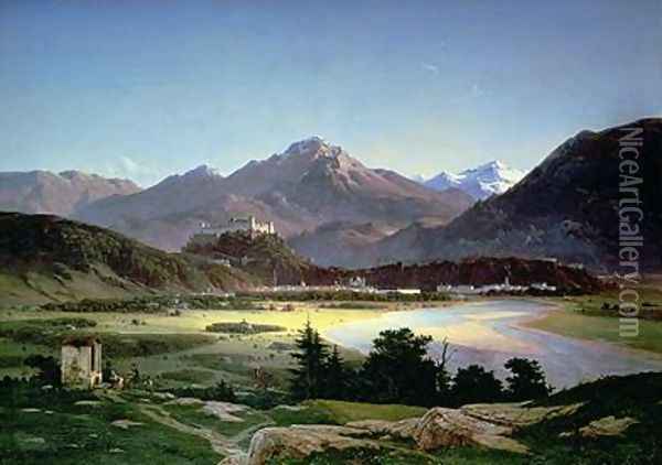 Salzburg Oil Painting - Georg Emil Libert