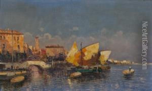 Fischerboote Vor Venedig Oil Painting - Hans Wagner