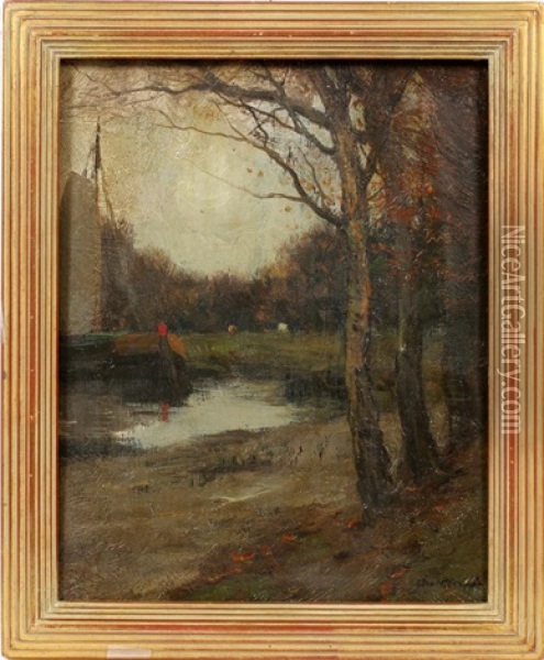 Along The Tow Path Oil Painting - Charles Paul Gruppe