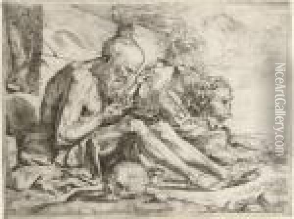 Saint Jerome In The Desert (b. 3; B. 13) Oil Painting - Jusepe de Ribera