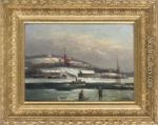 View Of Skansen Oil Painting - Ernfried Wahlquist