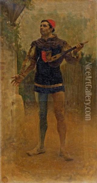Le Menestrel Oil Painting - Joseph Granie