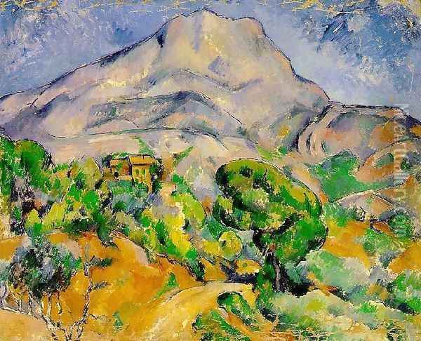 Mont Sainte-Victoire above the Tholonet Road Oil Painting - Paul Cezanne