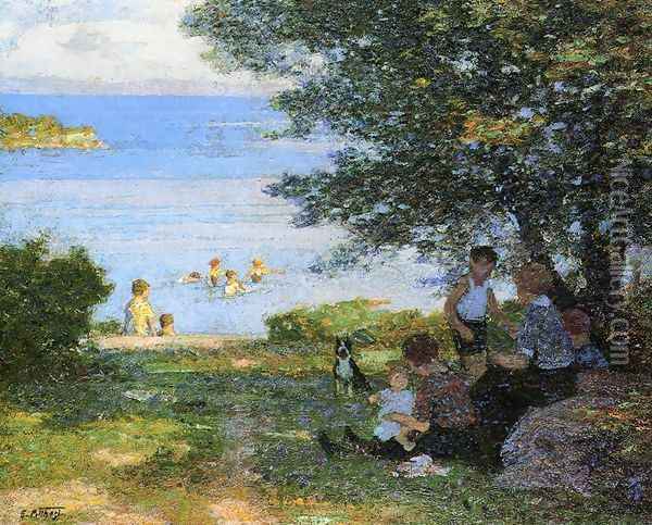 By the Water Oil Painting - Edward Henry Potthast