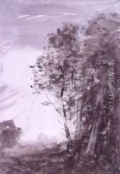 Landscape with Trees Oil Painting - Hercules Brabazon Brabazon