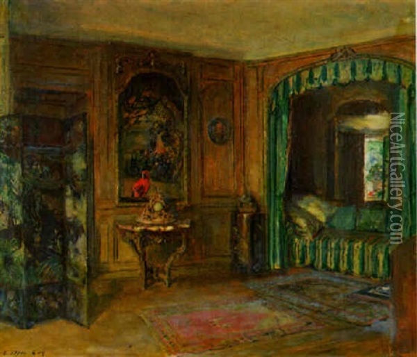 The Alcove - Pavillon Des Colombes Oil Painting - Walter Gay