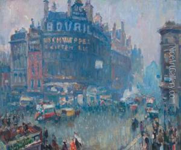 A View In London Oil Painting - Maurice Blieck