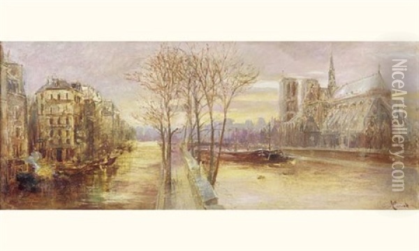 Les Inondations De Paris En 1910 Oil Painting - Ernest Rouart
