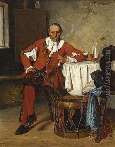 In Der Schenke Oil Painting - Carl Wilhelm Anton Seiler