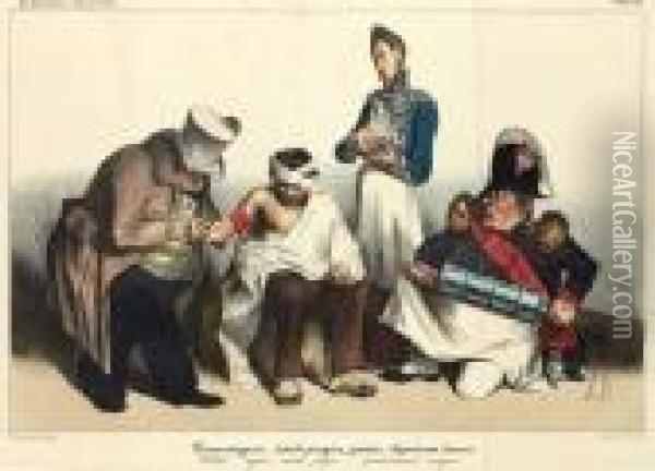 Primo Saignare, Deinde Purgare? (la Caricature, Pl. 337-338). 1833. Oil Painting - Honore Daumier
