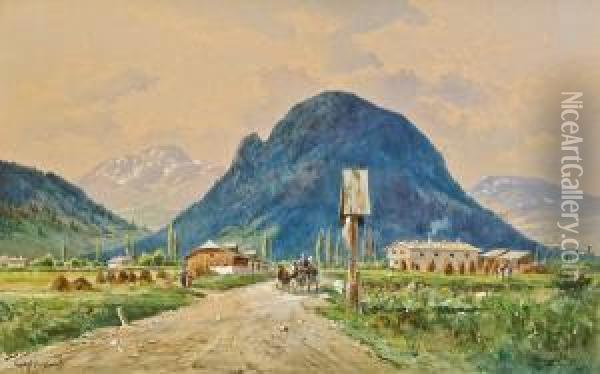 Ansicht Von Gnigl In Salzburg Oil Painting - Vincenz Hawlicek